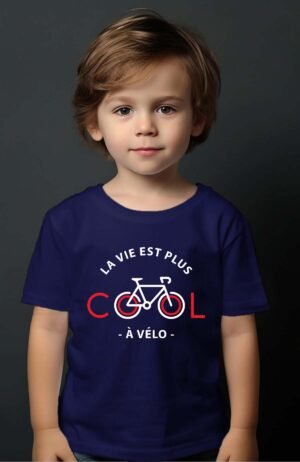T-shirt Garçon en Gros | La vie est plus cool à vélo