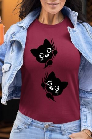 Curious cat - Tshirt Femme