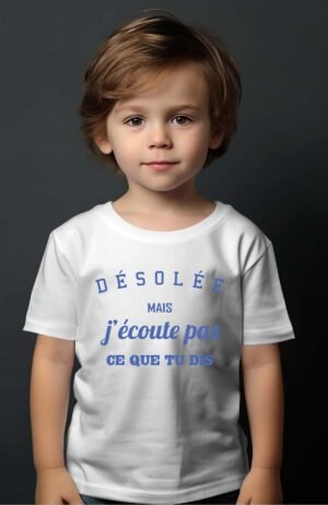 DSL écoute pas – Tshirt Garçon – Blanc