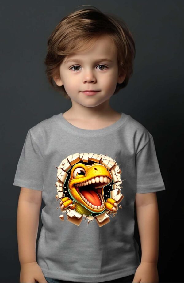 T-shirt Garçon en Gros | Dino jaune