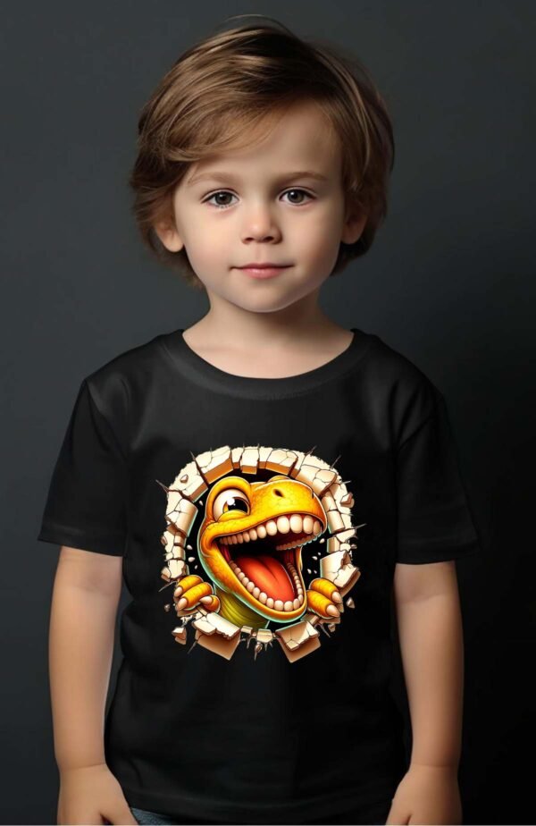 T-shirt Garçon en Gros | Dino jaune