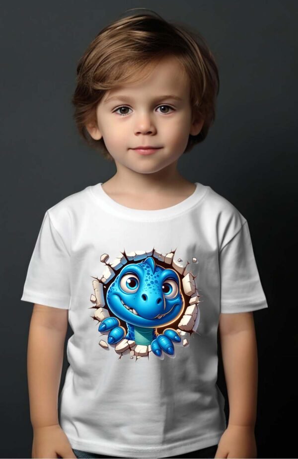 T-shirt Garçon en Gros | Dino bleu