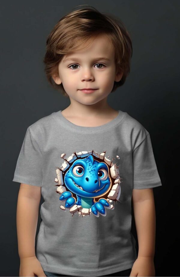 T-shirt Garçon en Gros | Dino bleu