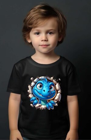 T-shirt Garçon en Gros | Dino bleu
