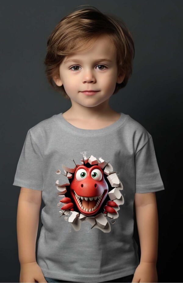 T-shirt Garçon en Gros | Dino rouge