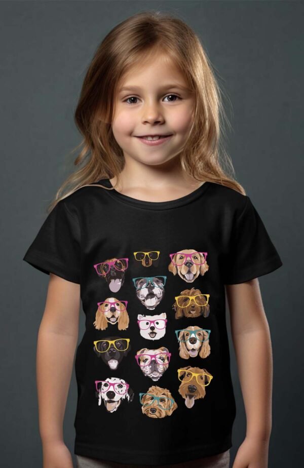 T-shirt Col Rond Fille - Dog crazy style