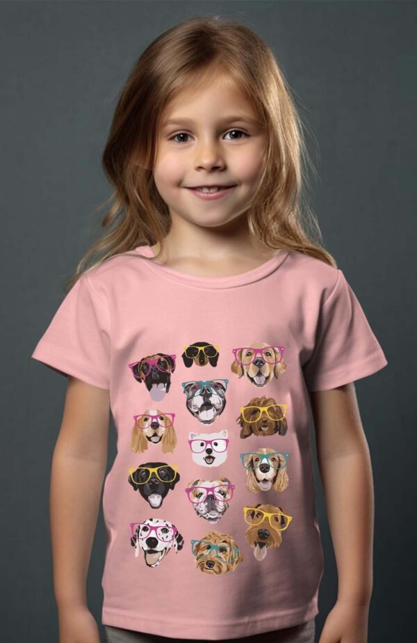 T-shirt Col Rond Fille - Dog crazy style