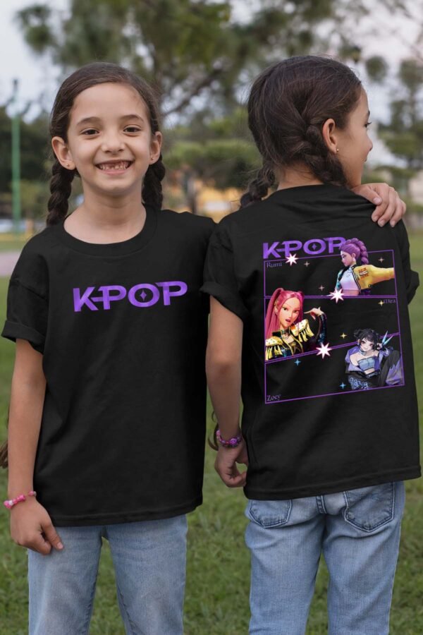 T-shirt Col Rond Fille - Fille Kpop violet