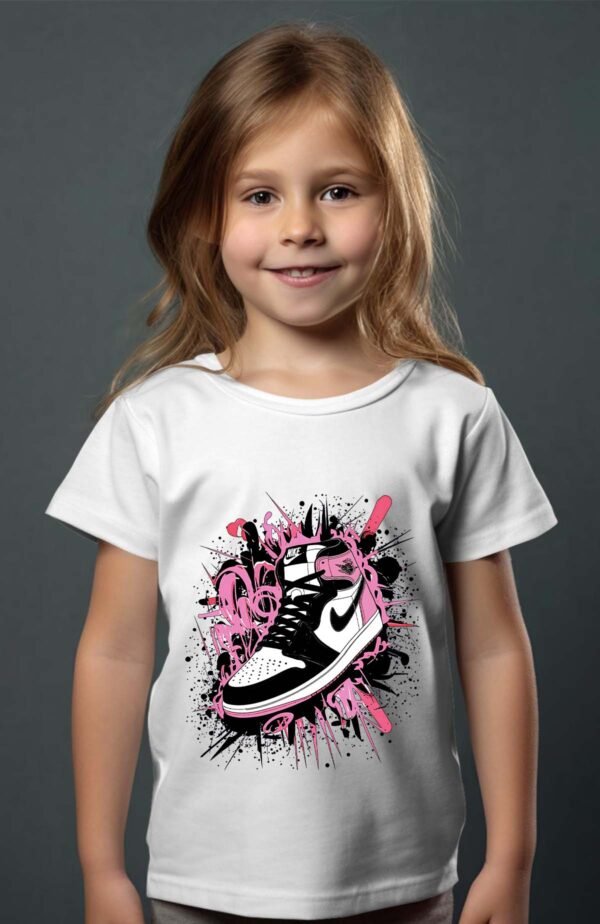 T-shirt Col Rond Fille - Force pink