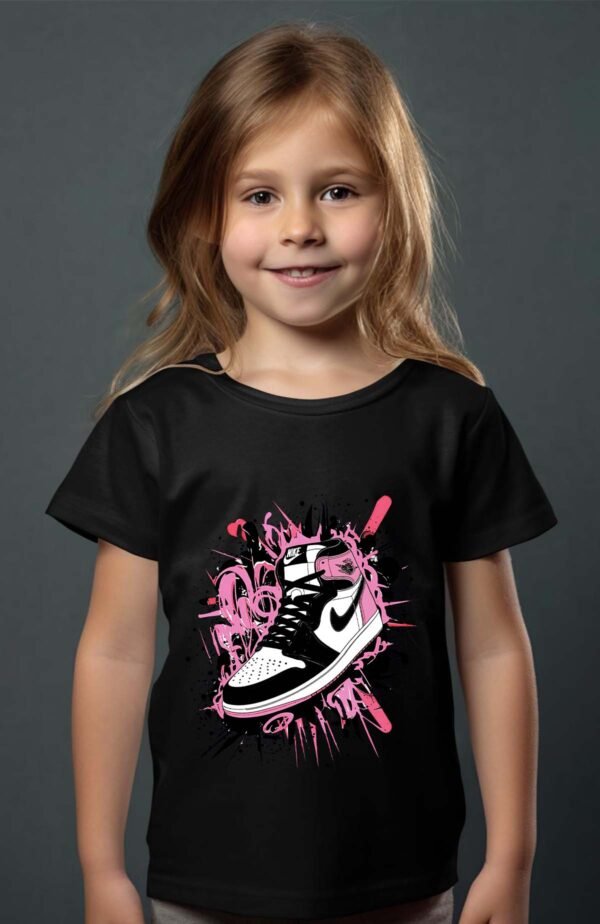 T-shirt Col Rond Fille - Force pink