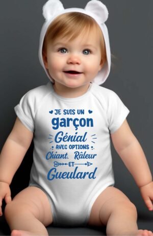 Je suis un garçon génial avec options - Body bébé garçon