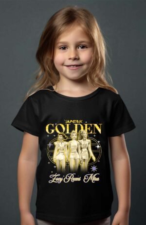 T-shirt Col Rond Fille - Golden huntix