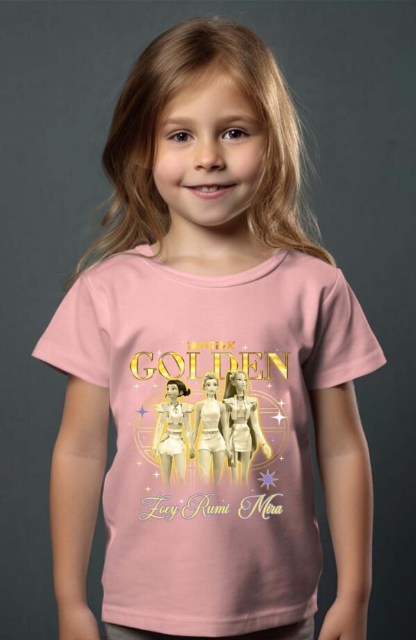 T-shirt Col Rond Fille - Golden huntix