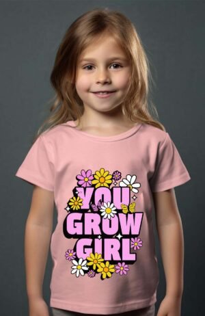 T-shirt Col Rond Fille - Grow girl