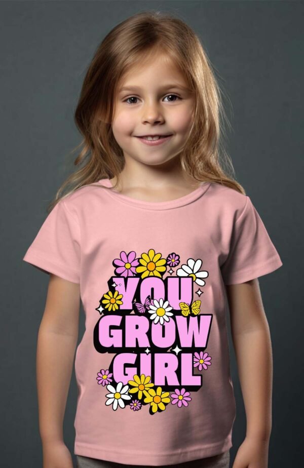 T-shirt Col Rond Fille - Grow girl