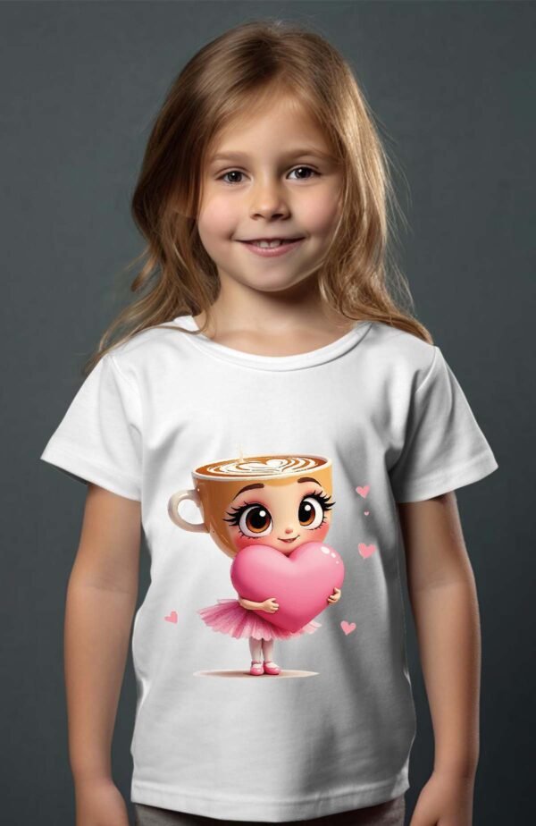 T-shirt Col Rond Fille - Heart bellerina