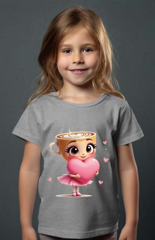 T-shirt Col Rond Fille - Heart bellerina