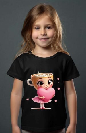 T-shirt Col Rond Fille - Heart bellerina