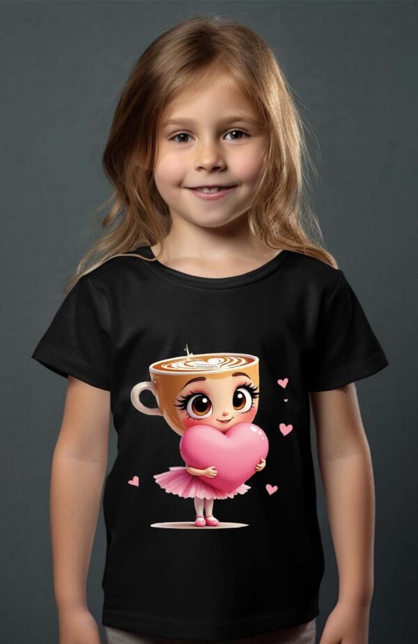 T-shirt Col Rond Fille - Heart bellerina