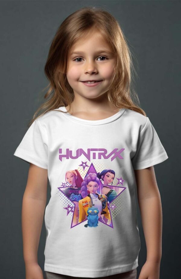 T-shirt Col Rond Fille - Huntrix star