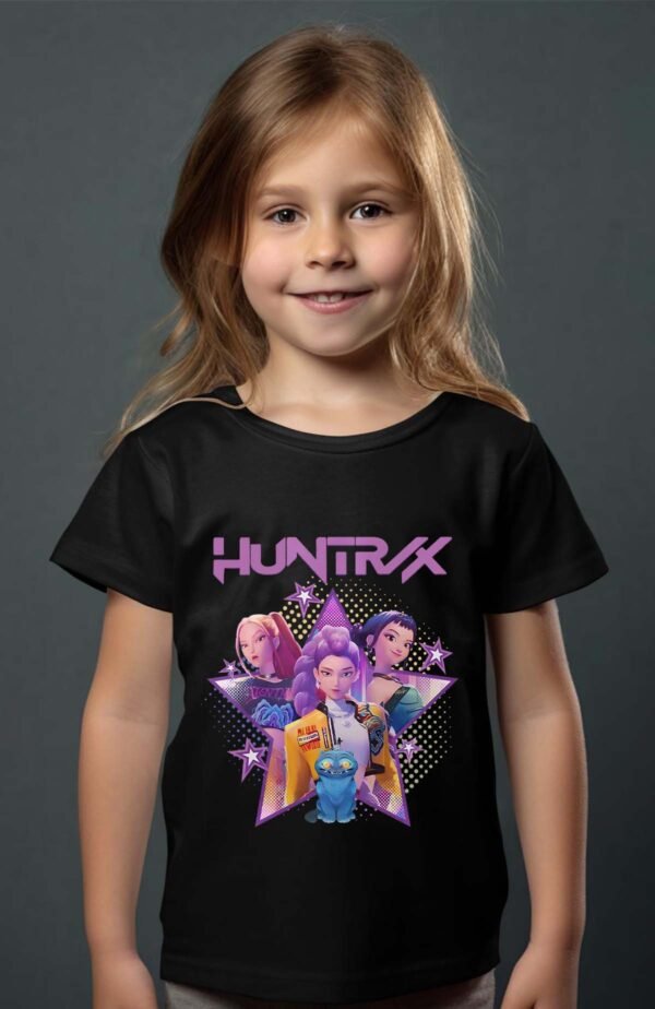 T-shirt Col Rond Fille - Huntrix star