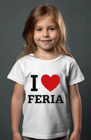 T-shirt Col Rond Fille - I love féria