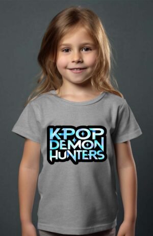 Kpop DH Logo – Tshirt Fille – Gris