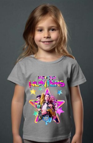 Kpop Hunters – Tshirt Fille – Gris