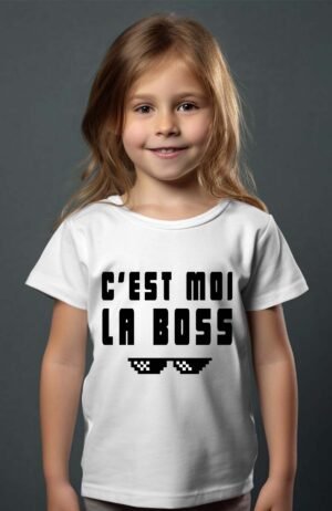 LA Boss lunette Thug – Tshirt Fille – Blanc