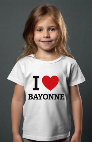 Love Bayonne – Tshirt Fille – Blanc