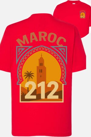 MAROC Timbre – Tshirt Fille – Rouge