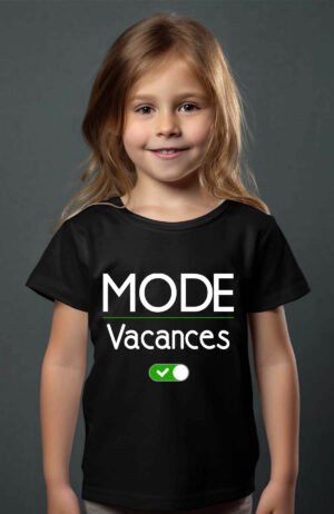 T-shirt Col Rond Fille - Mode vacance