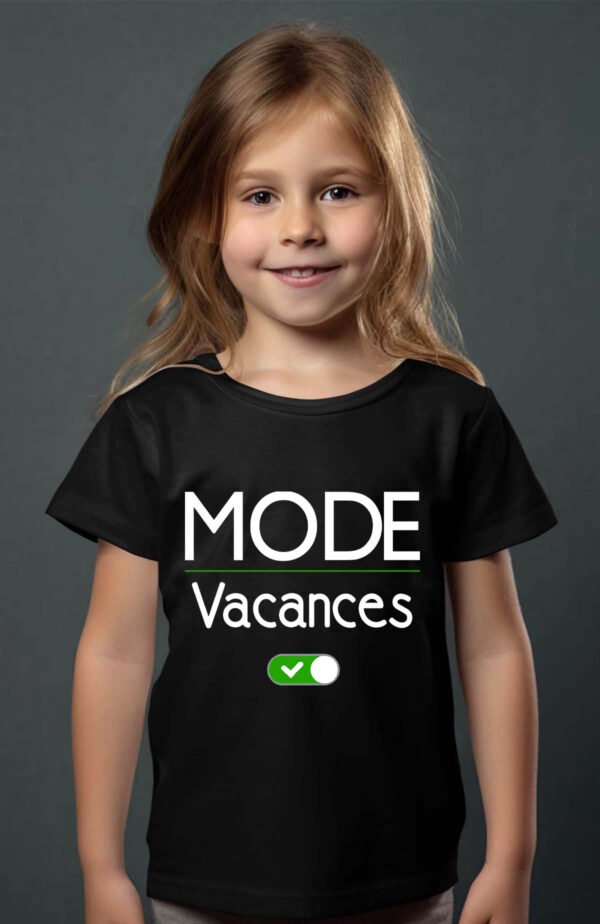 T-shirt Col Rond Fille - Mode vacance