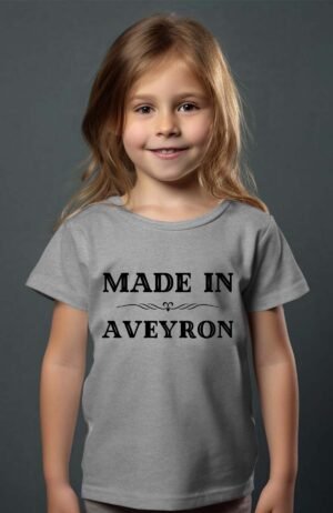 Made Aveyron – Tshirt Fille – Gris