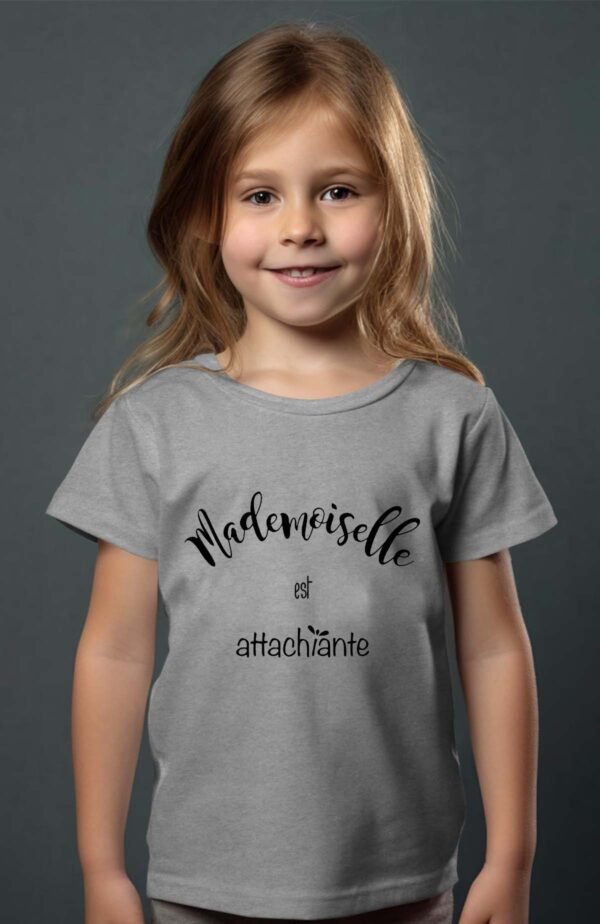 T-shirt Col Rond Fille - Madame est attachiante