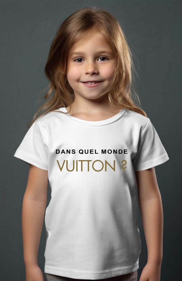 T-shirt Col Rond Fille - Dans quel monde Vuitton