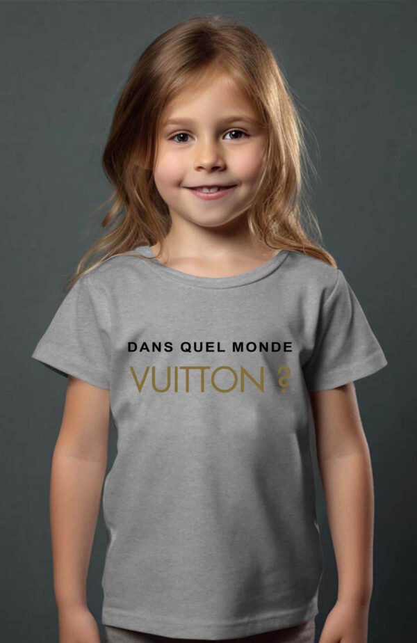 T-shirt Col Rond Fille - Dans quel monde Vuitton