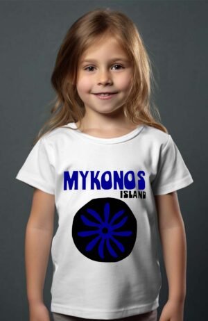 Mykonos Symb – Tshirt Fille – Blanc