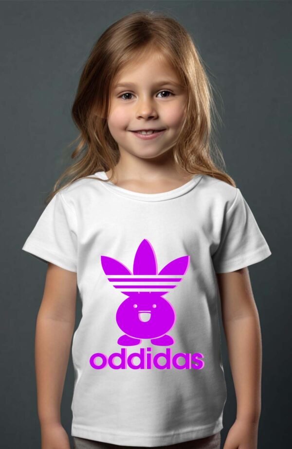 T-shirt Col Rond Fille - Oddidas rose