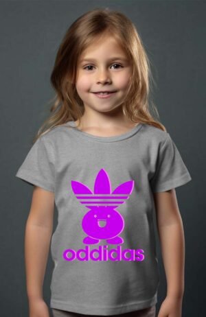 Oddidas Rose – Tshirt Fille – Gris