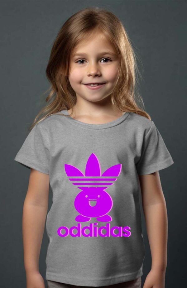 T-shirt Col Rond Fille - Oddidas rose