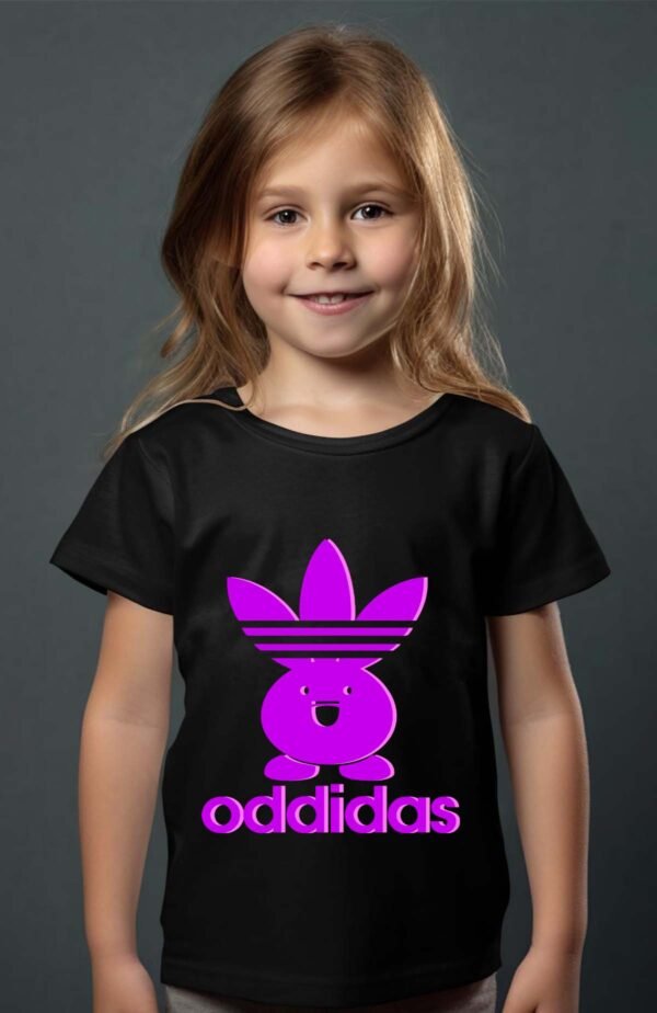 T-shirt Col Rond Fille - Oddidas rose