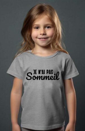 Pas sommeil – Tshirt Fille – Gris