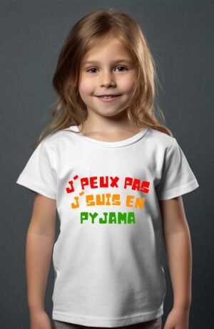 Peux pas pyjama – Tshirt Fille – Blanc