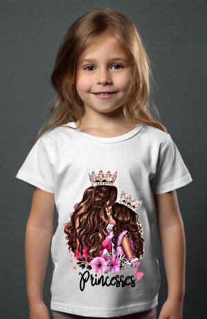 Princess duo – Tshirt Fille – Blanc