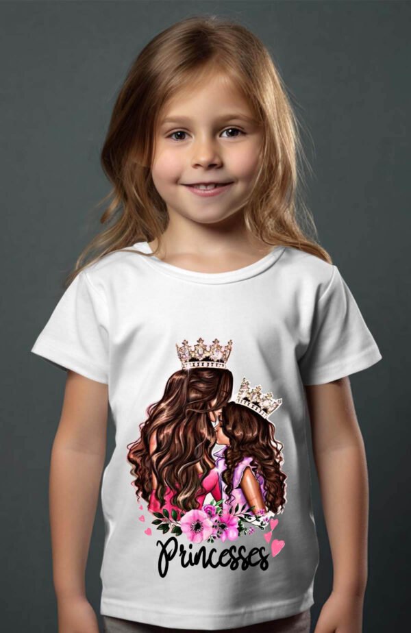 T-shirt Col Rond Fille - Princess duo