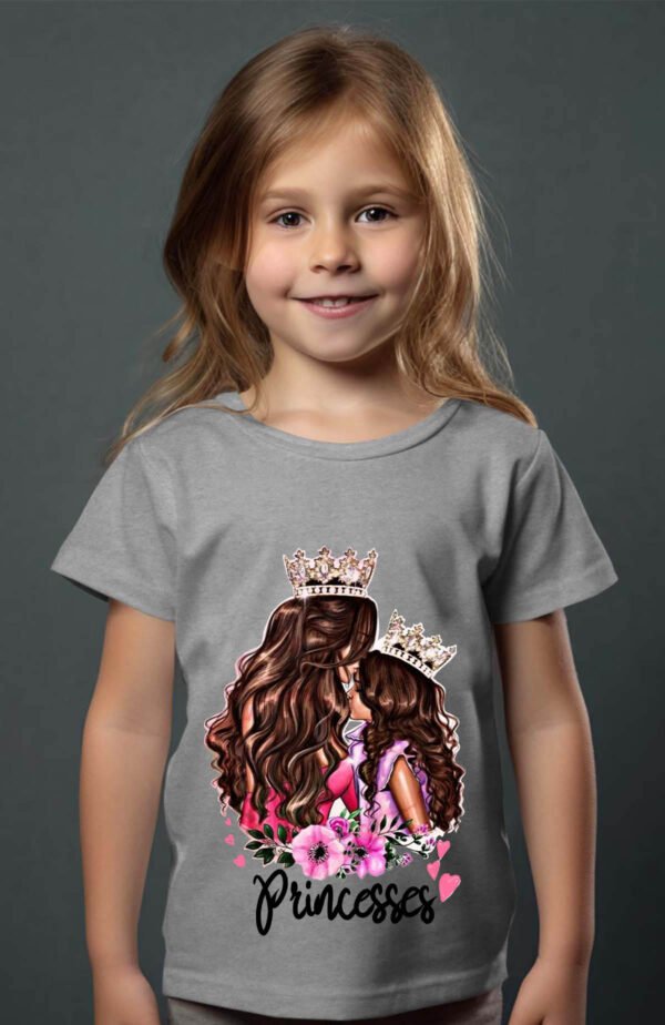 T-shirt Col Rond Fille - Princess duo