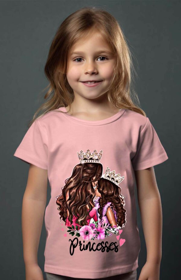 T-shirt Col Rond Fille - Princess duo