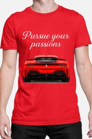 Pursue Passions BLANC – Tshirt Homme – Rouge