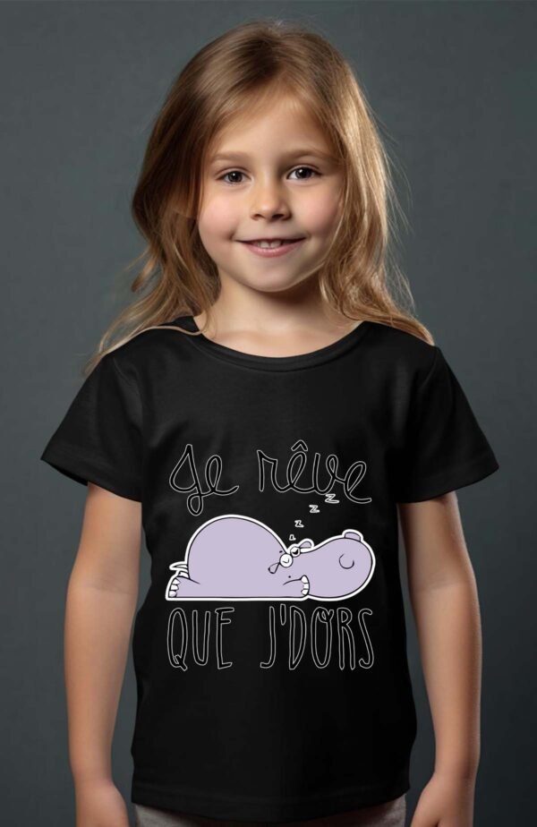T-shirt Col Rond Fille - Je rêve que je dors